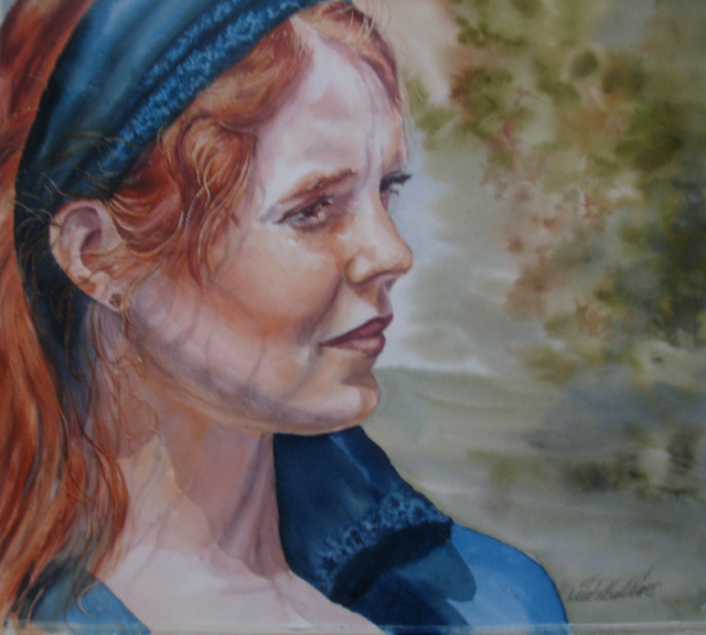 Kaitlin, Watercolor,!5" x 14",